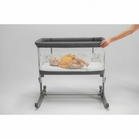Patut co-sleeper Lionelo Aurora 3 in 1 cu leganare si setare unghiulara cu saltea cu densitate T25 si geanta transport [37]