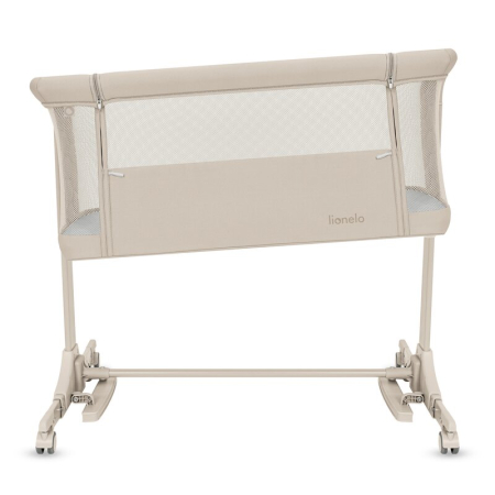 Patut co-sleeper, Lionelo, Pari, Multifunctional, Cu leganare, Reglabil in 6 pozitii pe inaltime, Saltea cu densitate T25, Geanta transport, 84x48x70-80 cm, Bej [8]