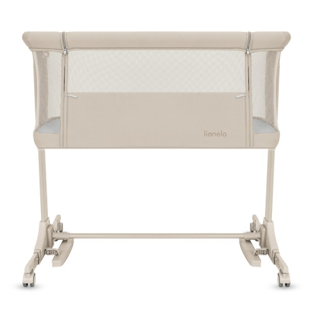 Patut co-sleeper, Lionelo, Pari, Multifunctional, Cu leganare, Reglabil in 6 pozitii pe inaltime, Saltea cu densitate T25, Geanta transport, 84x48x70-80 cm, Bej [7]