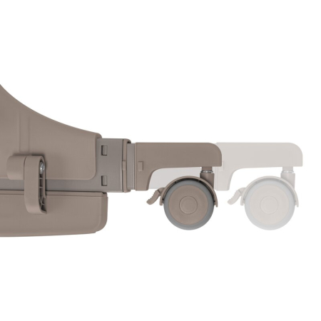 Patut co-sleeper, Lionelo, Pari, Multifunctional, Cu leganare, Reglabil in 6 pozitii pe inaltime, Saltea cu densitate T25, Geanta transport, 84x48x70-80 cm, Taupe [12]