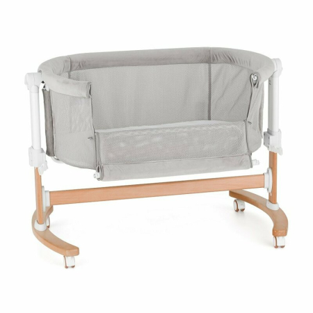 Patut co-sleeper, Petite&Mars, Glory, 2 in 1, Cu leganare, Cu ajustare pe inaltime in 5 pozitii, Cu saltea, Pliabil, Geanta de transport inclusa,0 luni+, Greutate suportata: 9 kg, Bej [5]