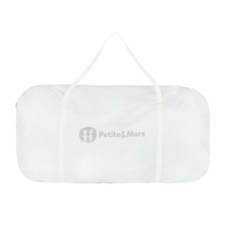 Patut co-sleeper, Petite&Mars, Glory, 2 in 1, Cu leganare, Cu ajustare pe inaltime in 5 pozitii, Cu saltea, Pliabil, Geanta de transport inclusa,0 luni+, Greutate suportata: 9 kg, Bej [8]