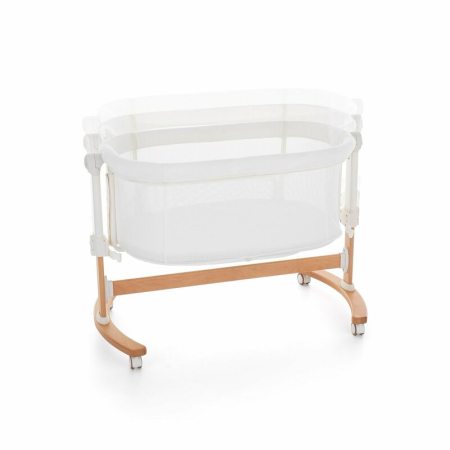 Patut co-sleeper, Petite&Mars, Glory, 2 in 1, Cu leganare, Cu ajustare pe inaltime in 5 pozitii, Cu saltea, Pliabil, Geanta de transport inclusa,0 luni+, Greutate suportata: 9 kg, Bej [9]