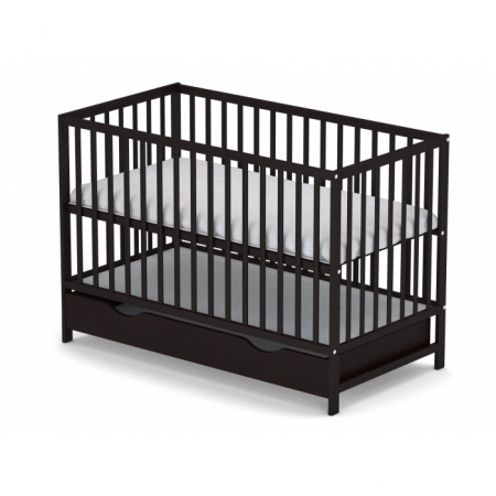 Patuturi lemn pana la 120 x 60 cm - Patut cu sertar VESSANTI CLASICO - Wenge