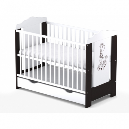 Patuturi lemn pana la 120 x 60 cm - Patut cu sertar VESSANTI ELLA - Wenge