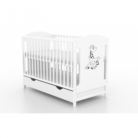 Camera copilului - Patut cu sertar VESSANTI MILO GIRAFA - Alb
