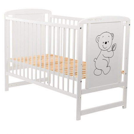 Patut din lemn Timmi 120x60 cm Alb - BabyNeeds [4]