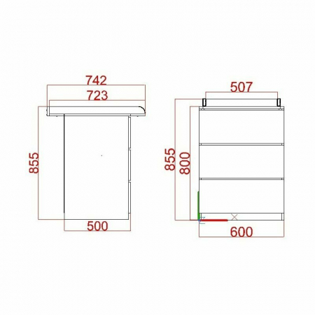 Patut din lemn Timmi Heart 120x60 cm, cu roti, din lemn de pin, MDF, Somiera reglabila, Alb - Qmini [26]