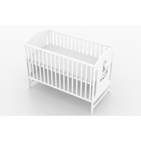 Patuturi lemn pana la 120 x 60 cm - Patut fara sertar VESSANTI MILO GIRAFA - Alb