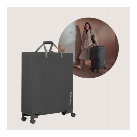 Patut multifunctional, Lionelo, Patty, 5 in 1, 0- 36 luni, Co-sleeper, Tarc de joaca, Patut de calatorie, Laterala rabatabila, 2 trepte reglare saltea, Roti, Husa transport inclusa, Gri [20]