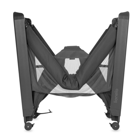 Patut multifunctional, Lionelo, Patty, 5 in 1, 0- 36 luni, Co-sleeper, Tarc de joaca, Patut de calatorie, Laterala rabatabila, 2 trepte reglare saltea, Roti, Husa transport inclusa, Gri [9]