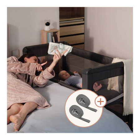 Patut multifunctional, Lionelo, Patty, 5 in 1, 0- 36 luni, Co-sleeper, Tarc de joaca, Patut de calatorie, Laterala rabatabila, 2 trepte reglare saltea, Roti, Husa transport inclusa, Gri [26]