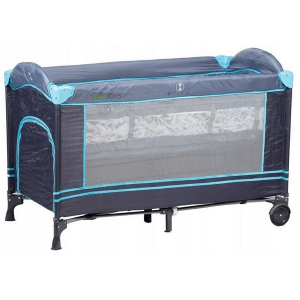 Patut pliabil cu 2 nivele Ecotoys - Bleumarin [7]