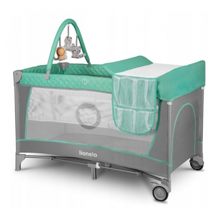 Patuturi pliabile si tarcuri de joaca - Patut pliant cu nivel suplimentar si arcada - Lionelo