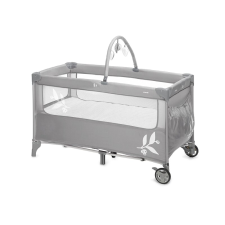 Patut pliant, Jane, Duo Level, Cu roti, Cu arcada cu jucarii, Geanta de transport, Cu doua nivele, Conform standardelor europene EN 716-1:2017+AC:2019EN 16890:2017 + A1:2021, Mist [7]