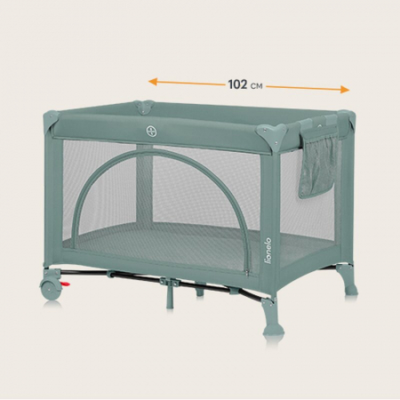 Patut pliant Lionelo Laura 102 x 74 cm cu doua nivele cu functie de tarc cu roti [8]