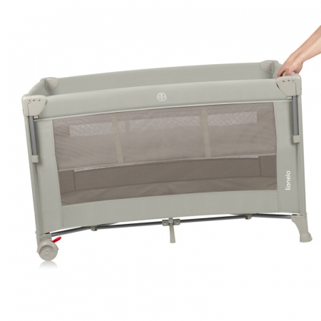 Patut pliant multifunctional Lionelo Ellen cu laterala culisanta pana la 15 kg 120x60 cm [8]