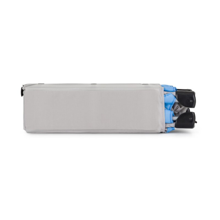 Patut pliant, Petite&Mars, Koot, 120 x 60 cm, Cu roti, Functie de tarc, Pliere compacta, Include geanta de transport, Intrare laterala cu fermoar, Pereti din plasa, Pana la 15 kg, 0-30 luni, Gri [7]