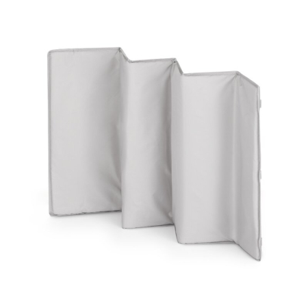 Patut pliant, Petite&Mars, Koot, 120 x 60 cm, Cu roti, Functie de tarc, Pliere compacta, Include geanta de transport, Intrare laterala cu fermoar, Pereti din plasa, Pana la 15 kg, 0-30 luni, Gri [8]
