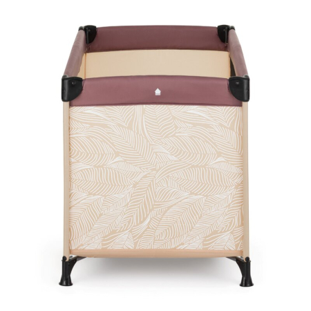 Patut pliant, Petite&Mars, Nyja, 120 x 60 cm, Cu roti, Functie de tarc, Pliere compacta, Include geanta de transport, Intrare laterala cu fermoar, Pereti din plasa, Pana la 15 kg, 0-30 luni, Maro [4]