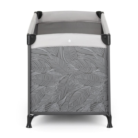 Patut pliant, Petite&Mars, Nyja, 120 x 60 cm, Cu roti, Functie de tarc, Pliere compacta, Include geanta de transport, Intrare laterala cu fermoar, Pereti din plasa, Pana la 15 kg, 0-30 luni, Gri [4]