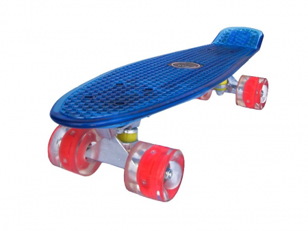 Skateboard - Penny board Mad Cruiser Full LED ABEC 7-albastru