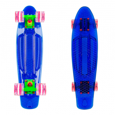 Skateboard - Penny board Worker Transpy 400 22'' cu roti iluminate