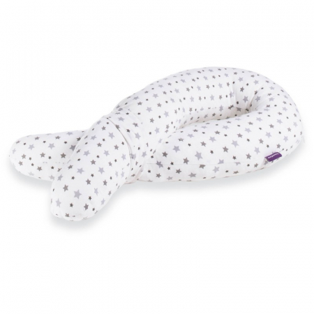 Perne copii si mamici - Perna pentru bebelusi Cuddly Nest Grey Stars - Traeumeland