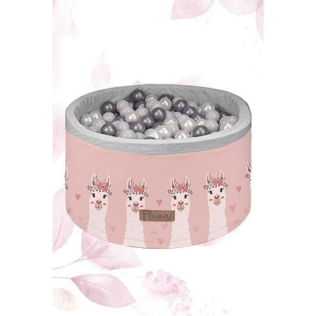 Piscina Uscata Pentru Copii Lama Roz 90X40cm cu 200 bile incluse Flumi FM3302968 [1]