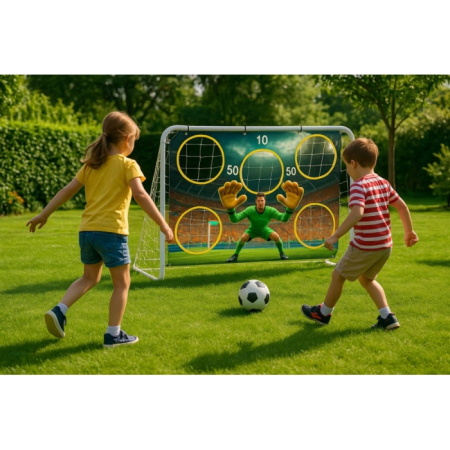 Poarta de fotbal 180 x 122 cm cu covoras de antrenament Ecotoys DS58010+M [6]