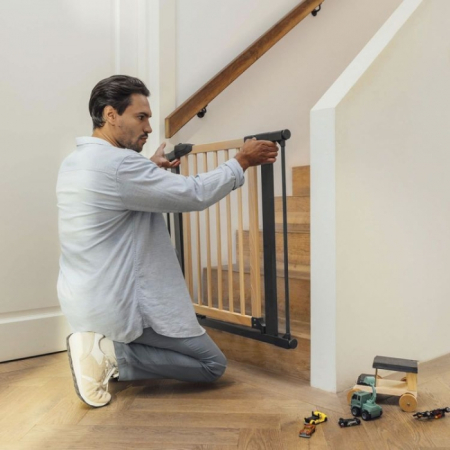 Poarta de siguranta 74-100 cm Ecotoys SF-011-BC - Lemn Metal [8]