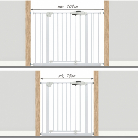 Poarta de siguranta 74-105 cm Kidwell Guarda - Alb [12]