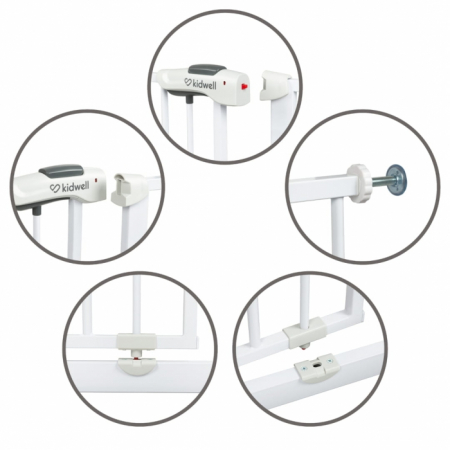 Poarta de siguranta 74-105 cm Kidwell Guarda - Alb [9]