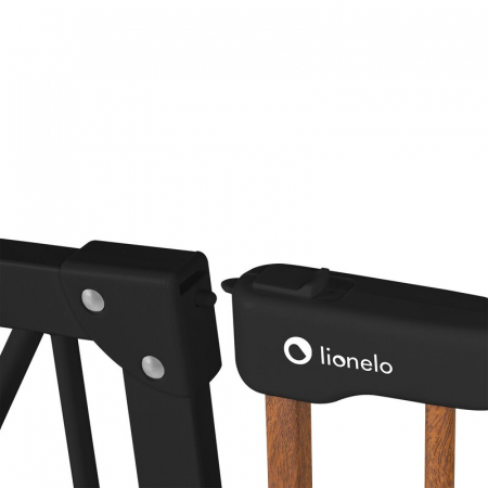 Poarta de siguranta Lionelo Truus Slim prin presiune 105 cm Negru/Natur [12]