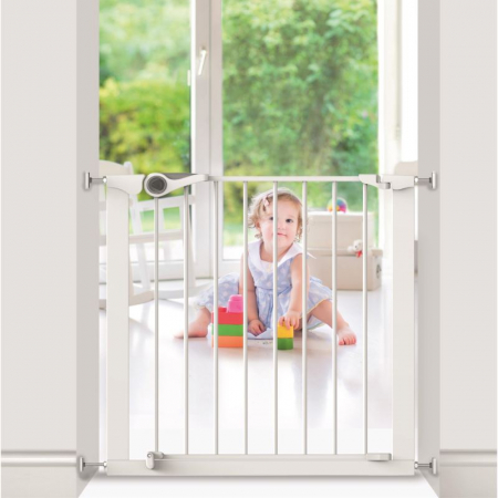 Poarta de siguranta Noma Easy Fit, presiune, 75-82 cm, metal alb, N93439 [4]