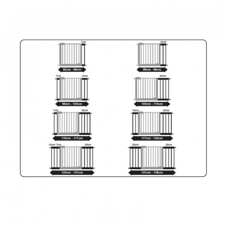Poarta de siguranta Noma Easy Fit, presiune, 75-82 cm, metal negru, N94313 [2]