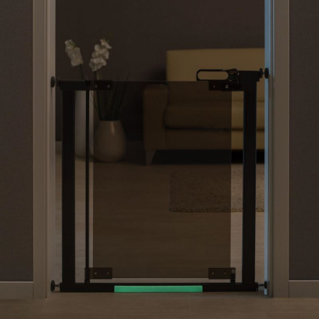 Poarta de siguranta Reer DesignLine Puristic, presiune, 76-96 cm, metal + plexiglas gri, 46031 [4]