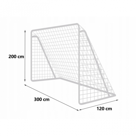 Poarta mare pentru fotbal, 300 x 120 x 200 cm, Neo-Sport 1456 [3]