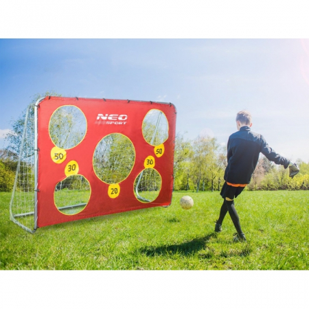 Poarta mare pentru fotbal cu covoras numerotat, 215 x 76 x 153 cm,  Neo-Sport 1451 [3]