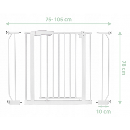 Porti de siguranta - Poarta siguranta 75-105 cm Nukido 718000 - Alb