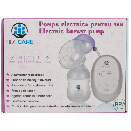 Pompa de san electrica cu acumulator, functie de masaj si 9 niveluri de aspiratie KC132 Kidscare [3]