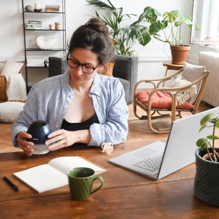 Pompa de san electrica hands free Beaba Night Blue [4]