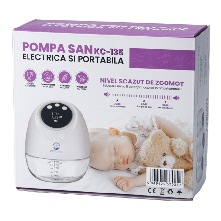 Pompa de san electrica si portabila KidsCare, hands free, sub sutien, cu 10 niveluri de aspiratie si 10 niveluri de masaj [7]