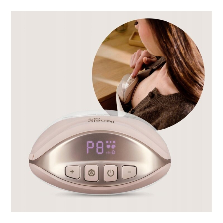 Pompa de san, Lionelo, Fidi Free Slim, Portabila, cu accesorii, Hands-free, Trifazata, Panou control, Autonomie pana la 3 h, 9 functii de masaj, Silentioasa- 40 db, Capacitate 150 ml, Roz [20]