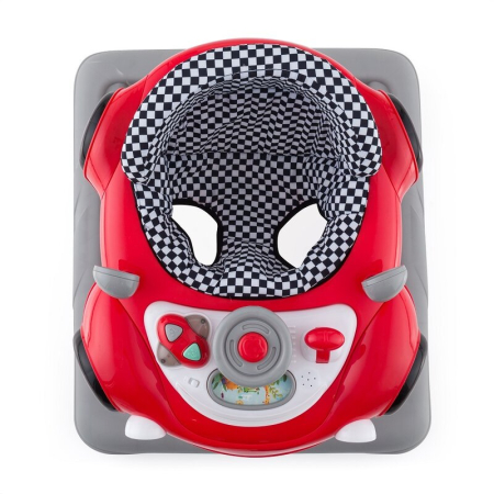 Premergator Feedo Pliabil cu inaltime reglabila in 3 pozitii, cu sistem de franare, Greutate maxima suportata 12 kg, 6 luni+, Red [2]