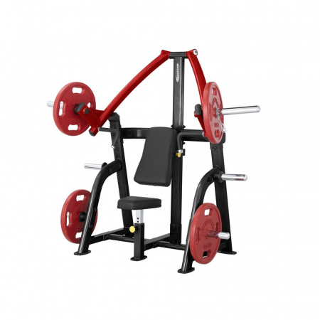 Aparate Fitness Multifunctionale - Presa piept inclinata Steelflex Plateload Line PSIP - Negru-Rosu