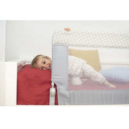 Protectie pat rabatabila pentru somiera adancita 150/59 cm Olmitos Grey Stars [7]