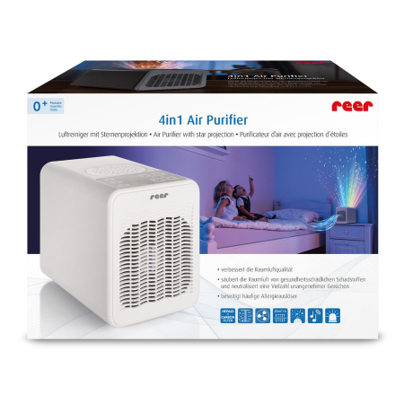 Purificator aer cu proiectie de stele, lumina de veghe si muzica, filtru HEPA, temporizator, Reer 94040 [1]