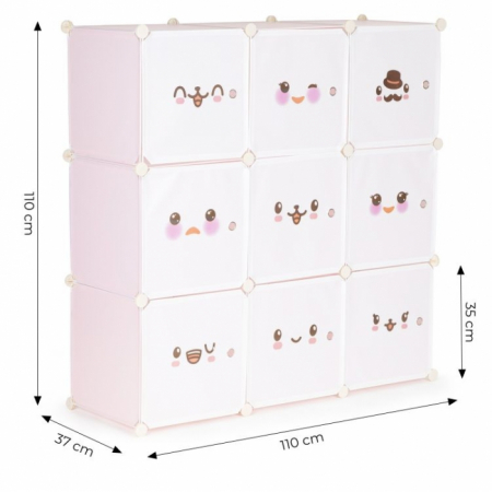 Raft modular cu 9 compartimente pentru camera copilului Ecotoys 09C [4]