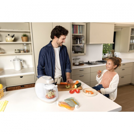Robot de bucatarie bebelusi CHEFKISS Jane 6 functii: gatit la abur blenduire decongelare incalzire sterilizare mixare cu siguranta sporita si BPA-free [2]